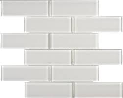 2 Inch X 6 Inch Glass Brick Mosaic Tile In Arctic Fog Glass Tile Backsplash Tiles Flooring