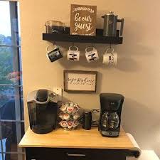 Coffee Mug Shelf With Hooks Coffee Mug Wall Rack Hanging Etsy In 2020 Coffee Bar Coffee Nook Coffee Bar Home