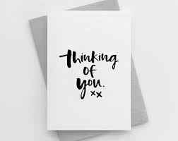 Say i miss you or thinking of you by niko brown. Thinking Of You Cards Etsy