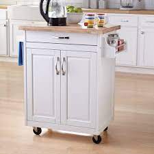 Kitchen island and cabinet on wheels with granite top (by crosley). Amazon Com Kitchen Cart Rolling Island Storage Unit Cabinet Utility Portable Home Microwave Wheels Butcher Wood Top Drawer Shelf Kitchen Islands Carts