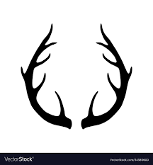 Silhouette of deer antlers