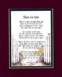 Amazon.com: A Gift For A Son-in-law. #90, Touching 8x10 Poem ... via Relatably.com