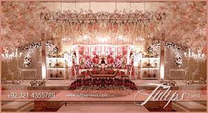 Tulips Event Best Pakistani Wedding Stage Decoration Flowering For Mehndi Walima Barat Pakistani Wedding Decor Wedding Stage Design Wedding Stage Decorations