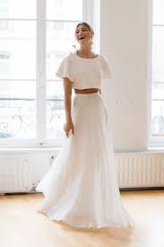 Daisy By Katie Yeung Featured On The Love Find Co Dress Concierge Two Piece Wedding Dress Wedding Dresses Wedding Dress Finder