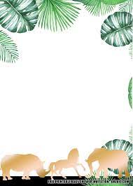 Download 11 Free Jungle Gold Baby Shower Invitation Templates Safari Baby Shower Invitations Gold Baby Shower Invitations Wild One Birthday Invitations