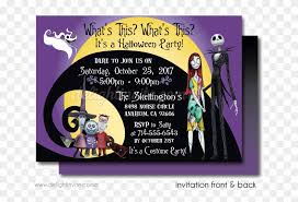 These simple ideas should provide just enough inspiration for you to plan and execute the perfect party for a friend or loved one who is expecting. Nightmare Before Christmas Halloween Invites Nightmare Before Christmas Invitations Templates Free Hd Png Download 656x530 849879 Pngfind