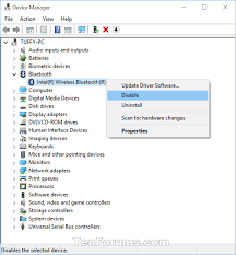 Bluetooth is a short range wireless technology which enables wireless data transmission between two bluetooth enabled devices located nearby each other. Turn On Or Off Bluetooth In Windows 10 Tutorials