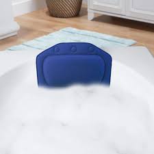 Mangar health bathing cushion training guide. Luxury Spa Bath Pillow Comfort Bath Cushion Neck Tub Bathtub Cushion Navy Blue Ebay