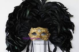 Black And White Masquerade Masks Full Face Black Venetian Feather Mask Gold Masquerade Mask By Socaldesignco Gold Masquerade Mask Feather Mask Mens Masquerade Mask