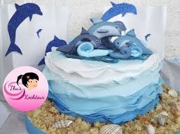 Kindergeburtstagskuchen Delphinkuchen Delphin Torte Kindergeburtstagstorte Motiv Delphin Delphink Idee Recette Enfant Gateau Anniversaire Dauphin