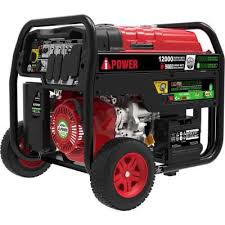 A Ipower 9 000 Watt Dual Fuel Powered Electric Start Portable Generator Sua12000ed The Home Depot In 2020 Portable Generator Dual Fuel Generator Portable Power Generator