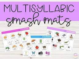 Free Multisyllabic Words Smash Mats Multisyllabic Words Speech Therapy Activities Articulation Smash Mats