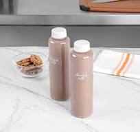 Label Tek Plastic Chocolate Milk Label - Clear with White Font,  Water-Resistant - 2" x 1" - 100 count box