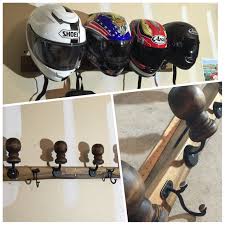Homemade Motorcycle Helmet Rack Organizers Bike Gear Storage Helmet Storage Motorcycle Storage
