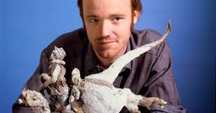 Phil Tippett, ILM stop-motion animator, with an insanely detailed model.