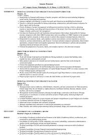 design & construction resume samples