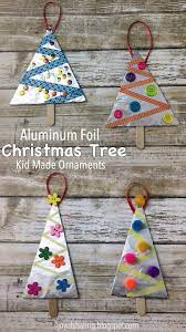 Aluminum Foil Christmas Tree Ornaments Preschool Christmas Christmas Crafts Xmas Crafts