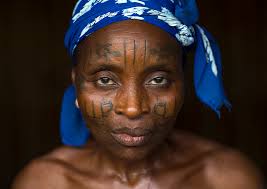 African tattoos for girls, men & women. Benin West Africa Onigbolo Isaba Holi Tribe Woman Cover Flickr