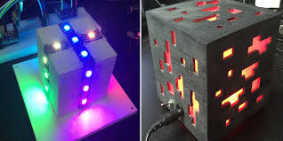 Let A 3d Printed Minecraft Nightlight Brighten Your Child S World 3dprint Com The Voice Of 3d Printing Additive Manufacturing