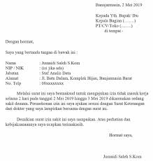 Contoh surat izin tidak masuk kerja karena sakit . 9 Contoh Surat Dokter Yang Sudah Diisi Untuk Berbagai Keperluan