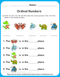 Ordinal numbers esl printable matching exercise worksheet for kids. Ordinal Numbers Worksheet For Grade 1 2 Your Home Teacher