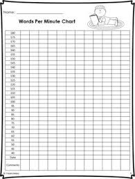 free reading fluency charts reading fluency reading words