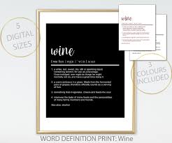 Wine Definition Print Wine Prints Definition Wall Art Funny Wall Sign Home Decor Wine Wall Art Typography Wine Lovers Bar Wall Art Wine Wall Art Wine Print Definition Prints