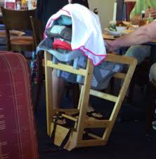 Turn A Restaurant High Chair Upside Down And Place Car Seat High Chair Chair Car Seats