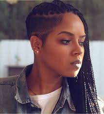 Pin By Deena On Hmm Maybe Braids Braids With Shaved Sides Shaved Side Hairstyles Box Braids Shaved Sides
