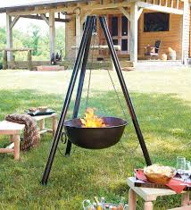 Maybe you would like to learn more about one of these? Steel Campfire Cauldron Tripod Fire Pit With Cooking Grill Grate Housewarming Gifts Cuisine Foyer Cuisine Exterieur Brazero