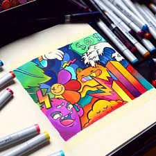 All orders are custom made and most ship worldwide within 24 hours. Easy Vexx Doodles Art Novocom Top