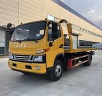 JAC Wrecker 8t Commins HP160 4X2 Road Flat Bed Tilt Tray Tow Wrecker Truck  Road Rescue Flatbed Towing Truck One-Tow Wide Body Single Row Cab
