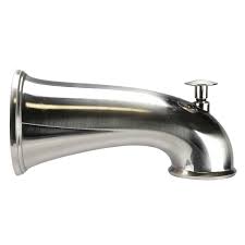 Installing a tub diverter is an easy task for most diyers and can be completed in a single afternoon. 6 In Decorative Tub Spout With Pull Up Diverter In Brushed Nickel Plumbing Parts By Danco