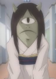 Some examples of anime characters known to show just one of their eyes include deidara from naruto shippuden , kira izura from bleach , and tomoko kuroki from it's not my fault that i'm not popular. Big One Eyed Youkai Anime Planet