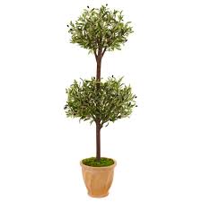 Indoor Olive Topiary Artificial Tree In Terracotta Pot Green Artificial Plants Artificial Plant Arrangements Artificial Foliage