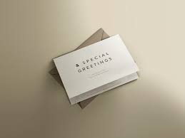 Simple edit with smart layers. Psd Greeting Card Mockup Free Mockup