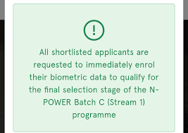 Maybe you would like to learn more about one of these? Npower Nasims Batch C Stream 1 Screening Update For Applicants