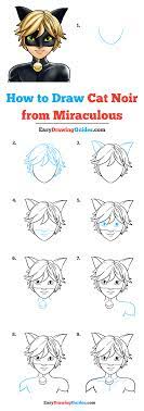 How To Draw Cat Noir From Miraculous Really Easy Drawing Tutorial Easy Drawings Ladybug Art Miraculous Drawings