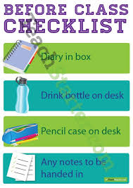 Morning Organisation Poster And Desk Checklist Teaching