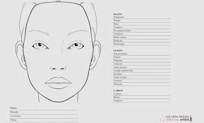 Printable Makeup Face Charts Saubhaya Makeup