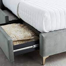 West elm's iconic andes collection gets a functional upgrade with this storage bed. Andes Deco Upholstered Storage Bed In 2021 Upholstered Storage Bed Upholstered Storage Storage Bed