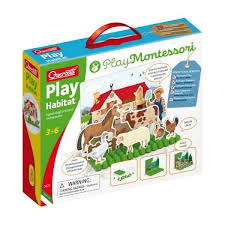 Sunete de animale domestice pentru copii in romana. Joc Educativ Pentru Copii Quercetti Play Montessori 0621 Play Habitat Animale Domestice La Ferma Si Animale Salbatice In Padure 100 Produse