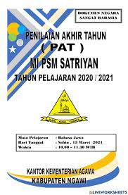 We did not find results for: Pat Bahasa Jawa 6 Worksheet