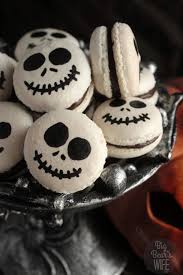 Jack Skellington Macarons Recipe Halloween Desserts Halloween Food For Party Halloween Baking