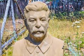 Old Bust of Soviet Leader Joseph Stalin Stock Photo