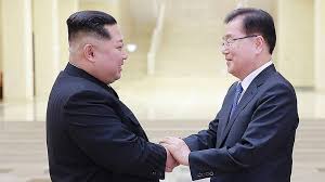The north korean leader allegedly confirmed he had children in a. North Korea S Kim Jong Un Meets South Korean Envoys Bbc News