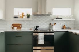 modern green kitchen cabinets