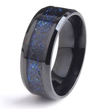 Womens Black And Blue Ring Blue Firestone Dragon Ring Blue Rings Stainless Steel Wedding Ring Rings For Men