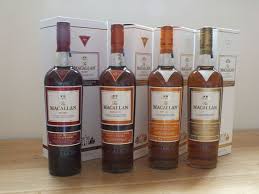 Currently At The Catawiki Auctions Macallan Gold Amber Sienna Ruby 1824 Collection 70cl 4 Bottles Bottle Whiskey Bottle Macallan Whiskey Bottle