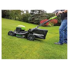 Lawn mowers by fuel type. Greenworks Cordless Lawnmower Self Propelled Li Ion 21 In 40 V 2506602 Rona